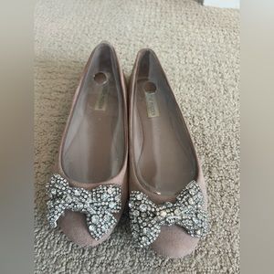 Steve Madden Size 8 Sparkle Bow Flat